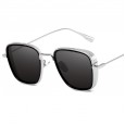 New fashion square iron man sunglasses men and women tide thick edge metal sunglasses glasses S9053