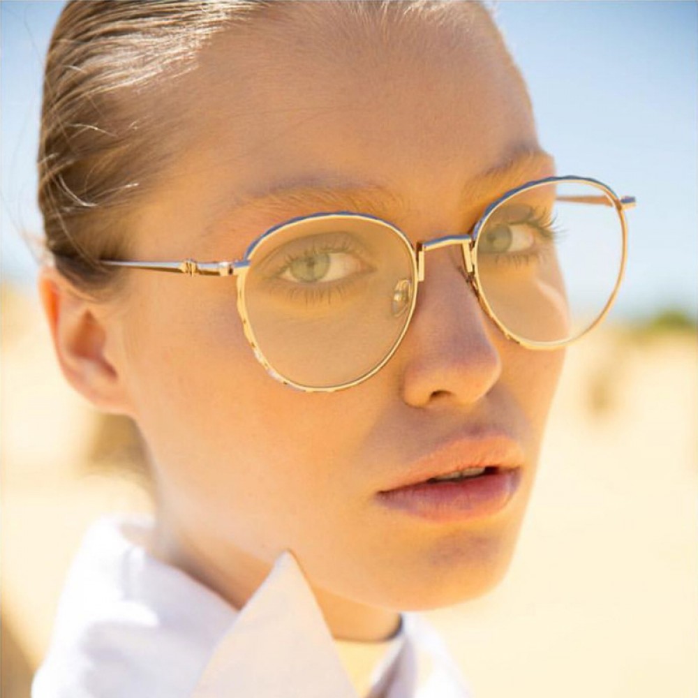 New round sunglasses men and women tide fashion ocean film sunglasses metal wild street shot sunglasses S17028