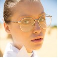 New round sunglasses men and women tide fashion ocean film sunglasses metal wild street shot sunglasses S17028