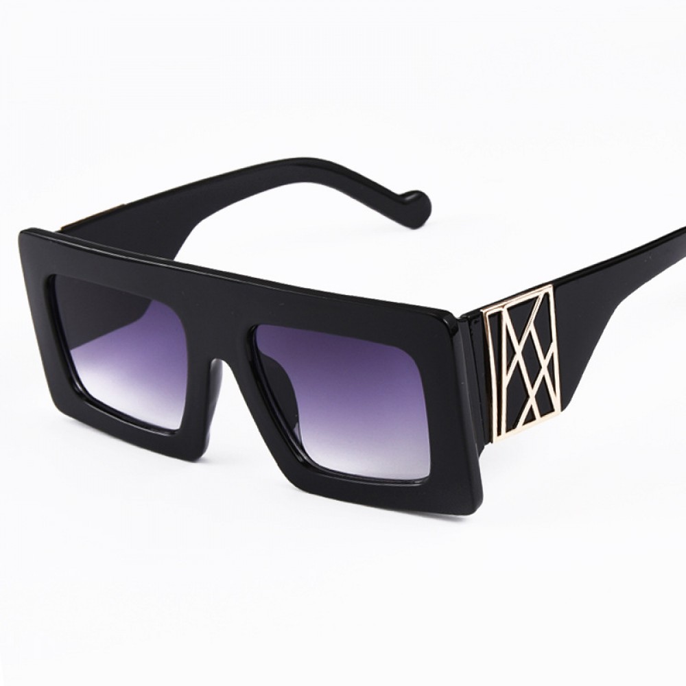 New retro big frame square sunglasses men and women hipster print sunglasses street shot glasses S9067