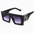 New retro big frame square sunglasses men and women hipster print sunglasses street shot glasses S9067