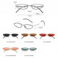 New candy-colored small-frame sunglasses men and women trendy street shot curved feet sunglasses personality sunglasses S9063