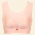 Lightweight anti-glare comfortable sleep bra fat mm no trace large size vest type steel ring bra