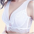 Xia Qiu new ultra-thin sexy lace bra comfortable fat mm large size underwear female no sponge large size bra