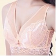Xia Qiu new ultra-thin sexy lace bra comfortable fat mm large size underwear female no sponge large size bra