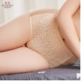 New lace one-piece seamless seamless breathable mid-waist large size underwear female fat mm sexy belly briefs female