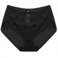 Autumn and winter new ladies sexy lace briefs sexy transparent lace panties mid waist plus size ladies panties