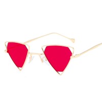 New punk personality triangle sunglasses men and women trend sunglasses metal hollow sunglasses S8065
