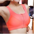 Sports underwear women running shockproof vest yoga fitness clothes thin large size MM front open zipper gather bra