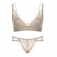 Takaland new style large size ultra-thin cup bra sexy lace beautiful back seamless underwear ladies no steel ring bra