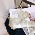 Takaland new style large size ultra-thin cup bra sexy lace beautiful back seamless underwear ladies no steel ring bra