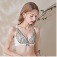 Thin sexy lace small chest gathered underwear no trace no steel ring beautiful back adjustment type young ladies bra