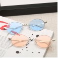 New small frame oval sunglasses men and women retro ocean film sunglasses street shot sunglasses S80