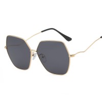 New fashion polygon oversized frame sunglasses men and women round face color film sunglasses simple wild glasses S9016