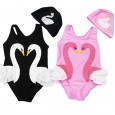 Children's clothing summer female baby cute one-piece triangle swimsuit children swan swimsuit