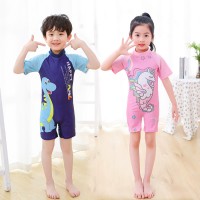 Cartoon children's bathing suits cute boys and girls swimwear middle and small children one-piece baby quick-drying swimwear