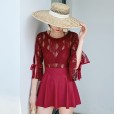 Swimsuit female new small fragrant wind one-piece skirt swimsuit female cover belly slim thin conservative hot spring swimsuit