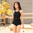 New hot spring bathing suit female backless slim slim small chest gathered swimsuit sexy one-piece swimsuit female