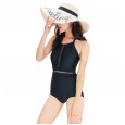 New hot spring bathing suit female backless slim slim small chest gathered swimsuit sexy one-piece swimsuit female