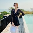 Swimsuit female new split swimsuit two-piece set flat angle conservative cover belly slimming hot spring swimming suit
