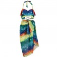 New swimsuit female sense small chest gathered split bikini three-piece set was thin bubble hot spring swimsuit female