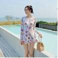 One-piece swimsuit female new hot spring swimsuit cover belly slim thin boxer conservative skirt swimsuit