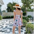 Swimsuit female new one-piece skirt conservative cover belly slim sexy swimsuit large size hot spring swimsuit