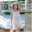 Bikini three-piece split boxer shorts swimsuit female steel plate gathered sexy conservative spa swimsuit