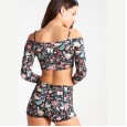 Swimwear Women's New Long Sleeve Bikini Sexy Split Boxer Swimsuit