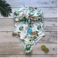 New swimsuit digital printing small fresh sexy beautiful lady one-piece swimsuit