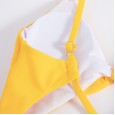 monokini swimsuit one-piece new solid color knotted bikini on the chest