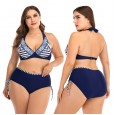 Plus size bikini underwire big cup ladies swimsuit swimwear 8808