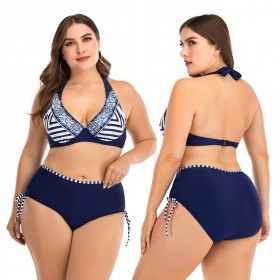 Plus size bikini underwire big cup ladies swimsuit swimwear 8808