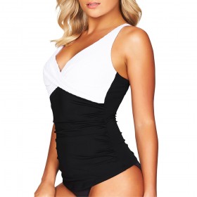 New bikini high waist medium size large color matching swimsuit women