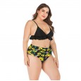 New large size 5XL bikini sunflower swimsuit women