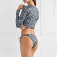 New bikini print long-sleeved swimsuit women