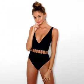 New one-piece swimsuit one-piece belly ring hollow female swimsuit