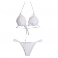 New hot sale solid color swimsuit ladies ruffles