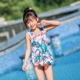 Children's one-piece swimsuit female baby spa skirt swimsuit bow cute princess 1003