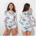 Sexy Siamese Lady Swimwear Hot Spring Surfing Diving Long Sleeve Swimwear 2164