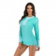 Split long-sleeved surf suit suit sunscreen female swimsuit hot spring diving suit swimsuit 7745
