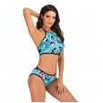 Sports vest split triangle bikini suit 7768