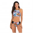 Sports vest split triangle bikini suit 7767