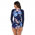 Surfing suit one-piece long-sleeved female swimsuit hot spring swimsuit diving suit 7729