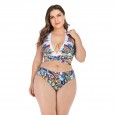 Plus size bikini gathered big cup ladies swimsuit swimsuit 6668