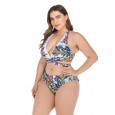 Plus size bikini gathered big cup ladies swimsuit swimsuit 6668