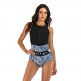 Surfing suits one-piece sleeveless women's swimsuit hot spring swimsuit diving suit 7706