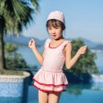 Children's one-piece swimsuit female baby spa skirt swimsuit bowknot cute princess 1009