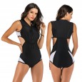 Surfing suits one-piece sleeveless women's swimsuit hot spring swimsuit diving suit 7721