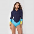 Sexy Siamese Lady Swimwear Hot Spring Surfing Diving Long Sleeve Swimwear 2160